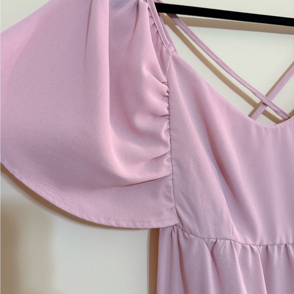 HYFVE Pink Flutter Sleeve Dress - Picture 3 of 6
